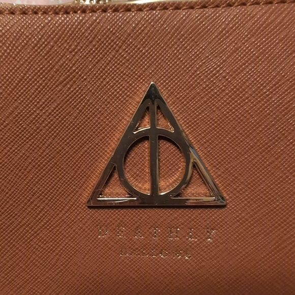 Loungefly Brown Satchel with Gold Accents - Picture 4 of 6